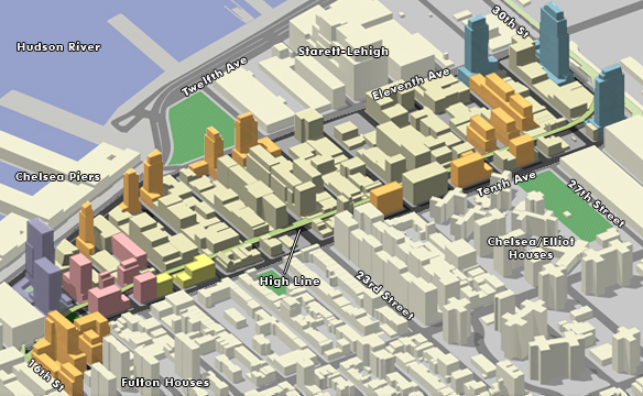 Allowed bulk in the Special West Chelsea District, where the inclusionary housing program has been most successful (image from the Department of City Planning)