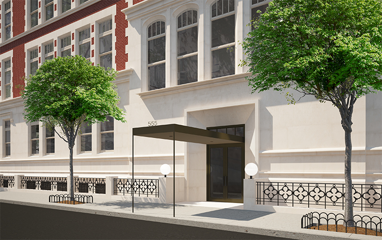 Proposed 87th Street entrance for 555 West End Avenue