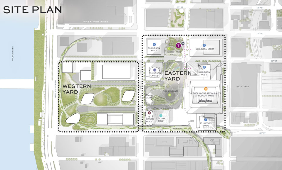 Hudson Yards master plan, image by Related