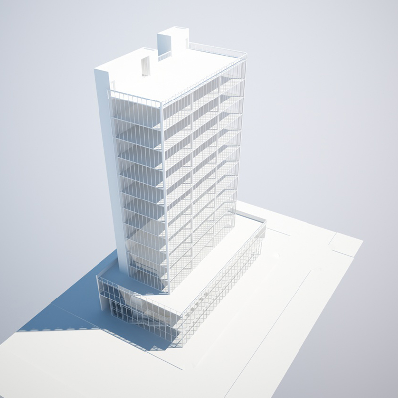 100 East Broadway, rendering by Studio C Architects