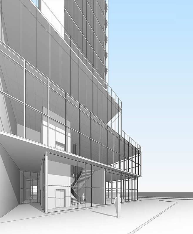 100 East Broadway, rendering by Studios C Architects
