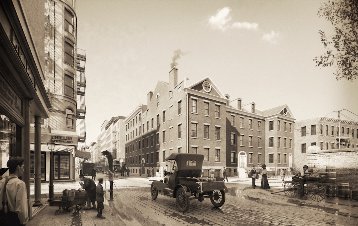 34 Prince Street in the early 1900s, rendering by Marvel Architects