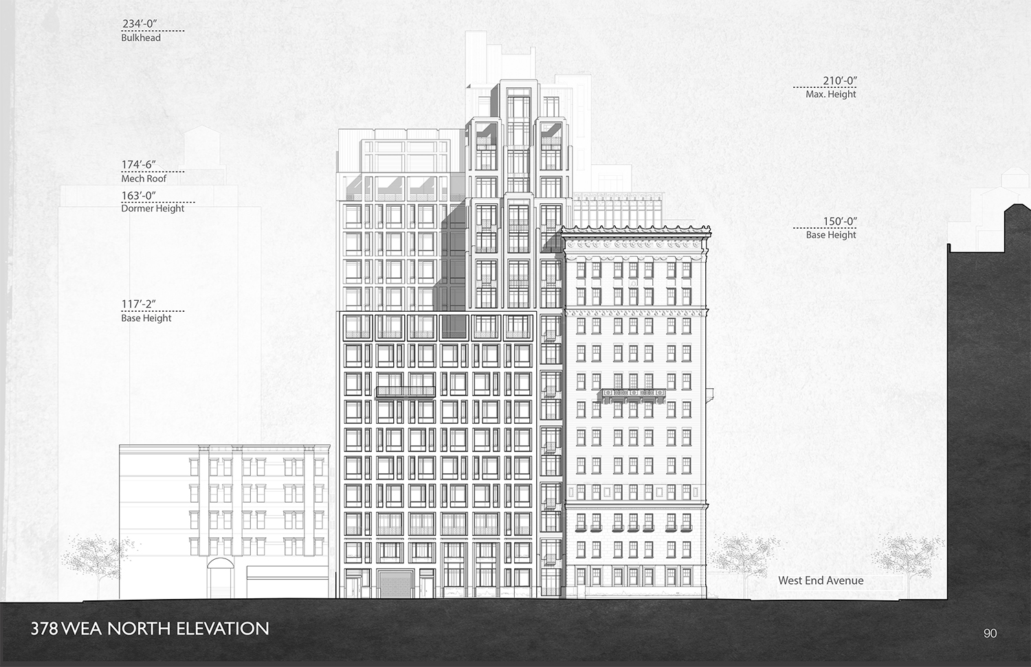Proposed schematic of 378 West End Avenue.