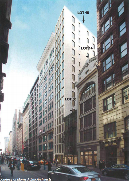 38-42 West 18th Street, rendering by Morris Adjmi Architects