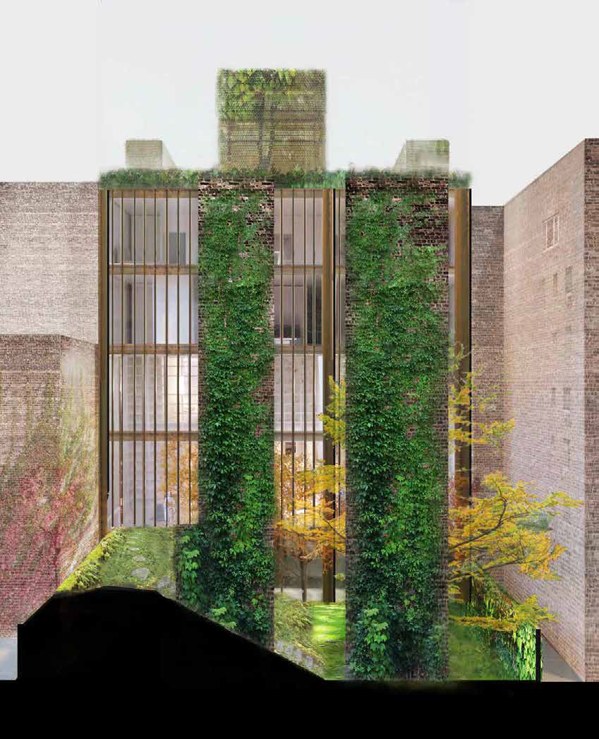 Proposal for the rear of 11-15 East 75th Street, with greenwalls
