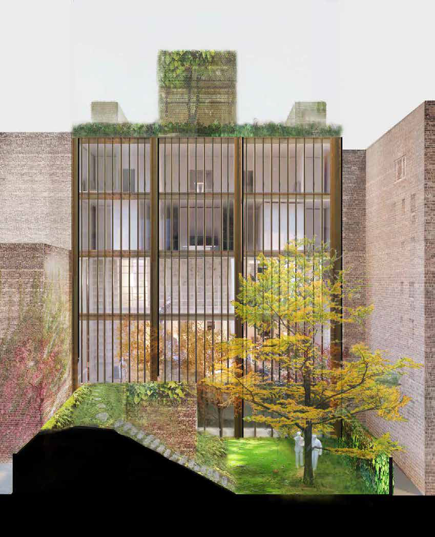 Proposal for the rear of 11-15 East 75th Street, without greenwalls