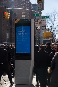 A LinkNYC kiosk at Third Avenue and East 16th Street. Credit: Appleton/Mayoral Photography Office