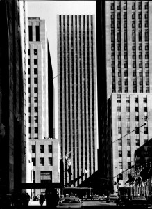 Archival photo of 75 Rockefeller Plaza. Credit: LPC