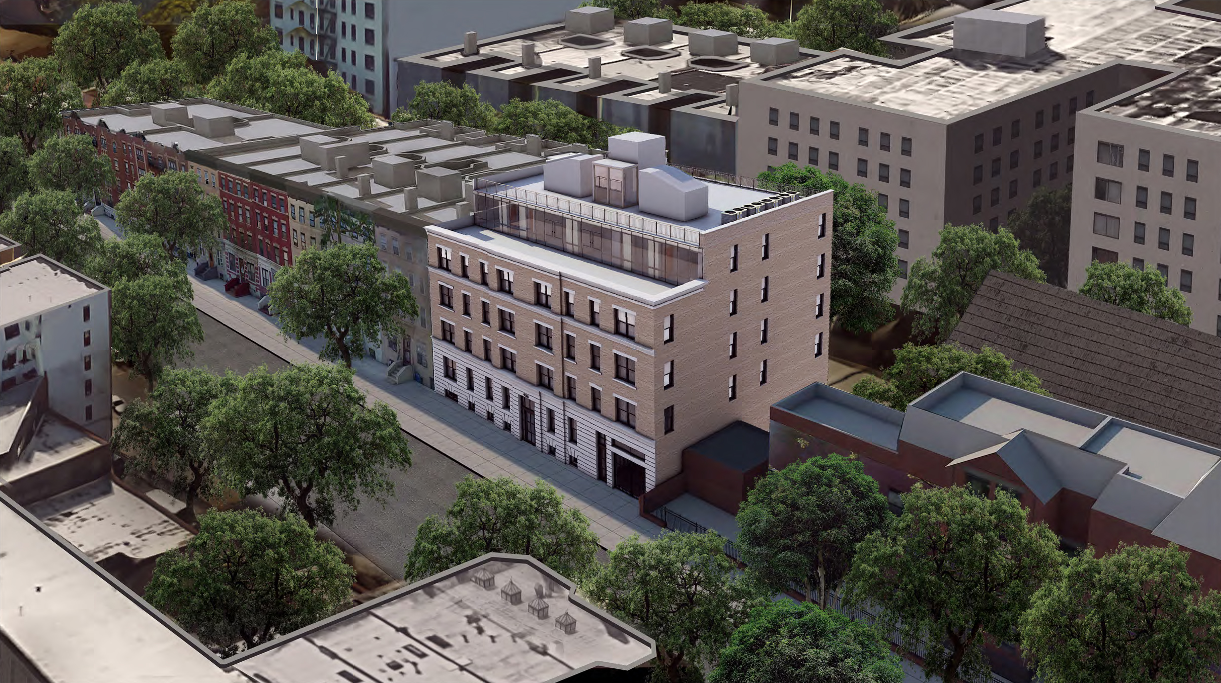 Aerial rendering of 906 Prospect Place