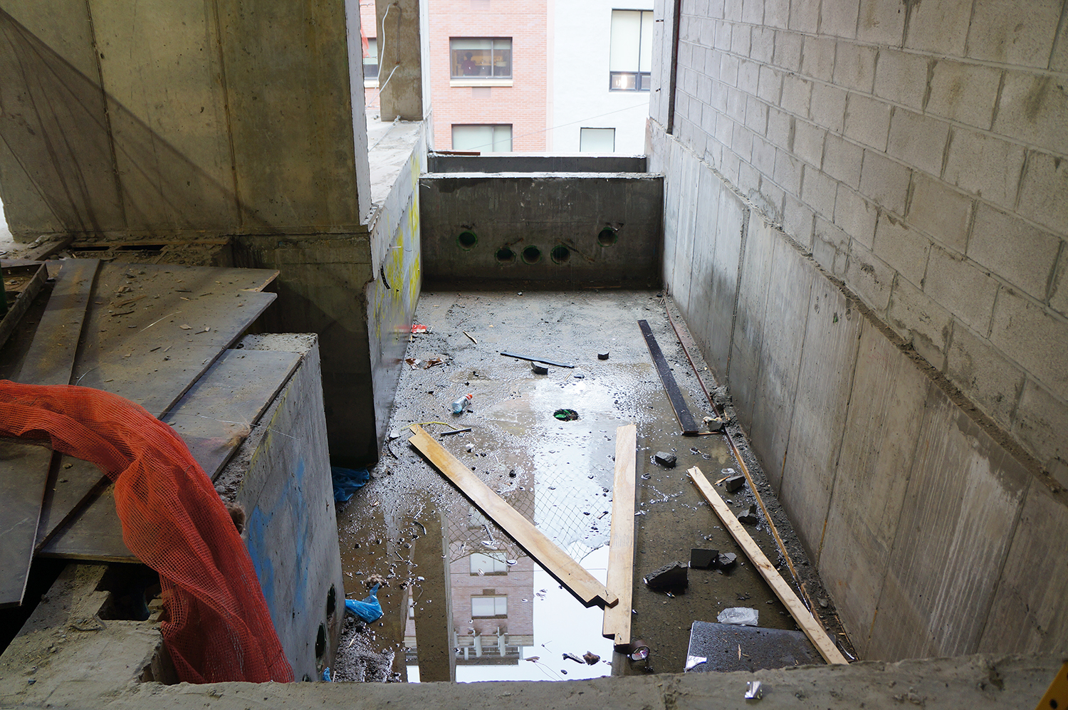 Future pool at a third-floor apartment at Soori High Line.