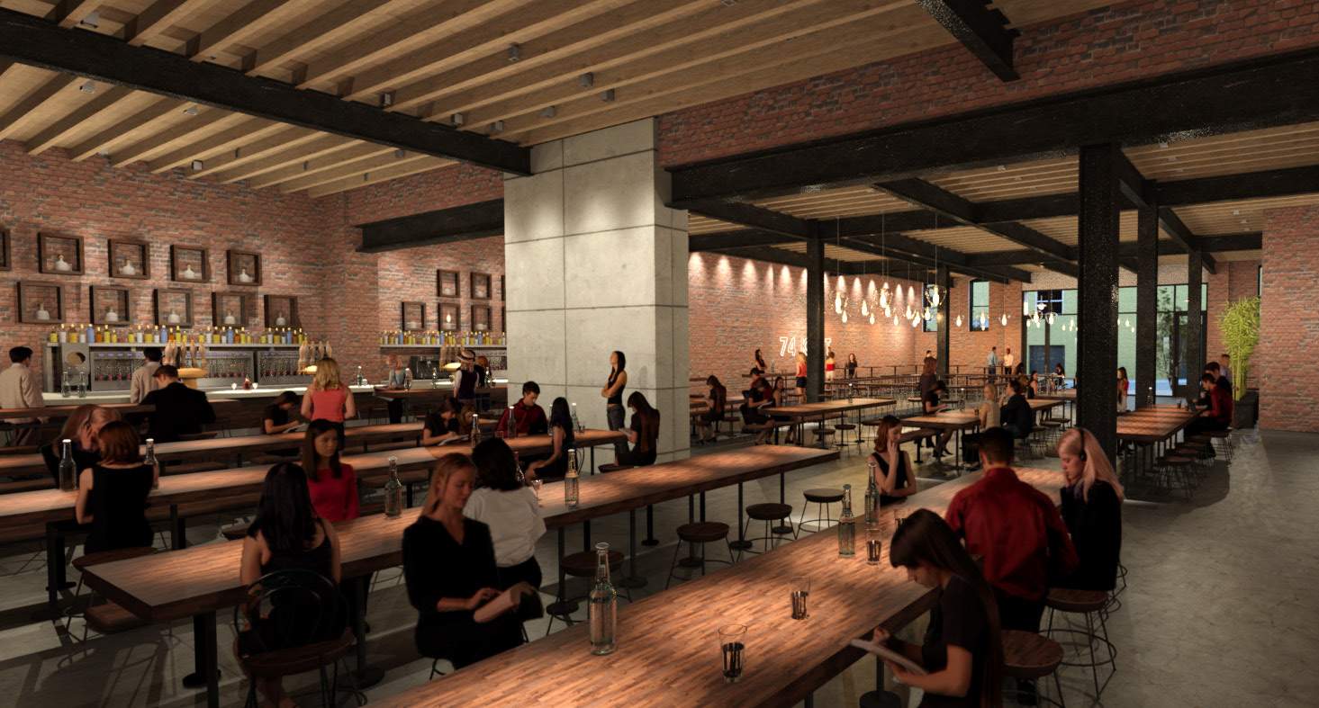 More of the possible restaurant/bar at 74 Kent, rendering by SGA