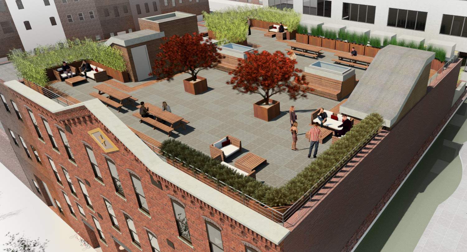 The roof deck. rendering by SGA