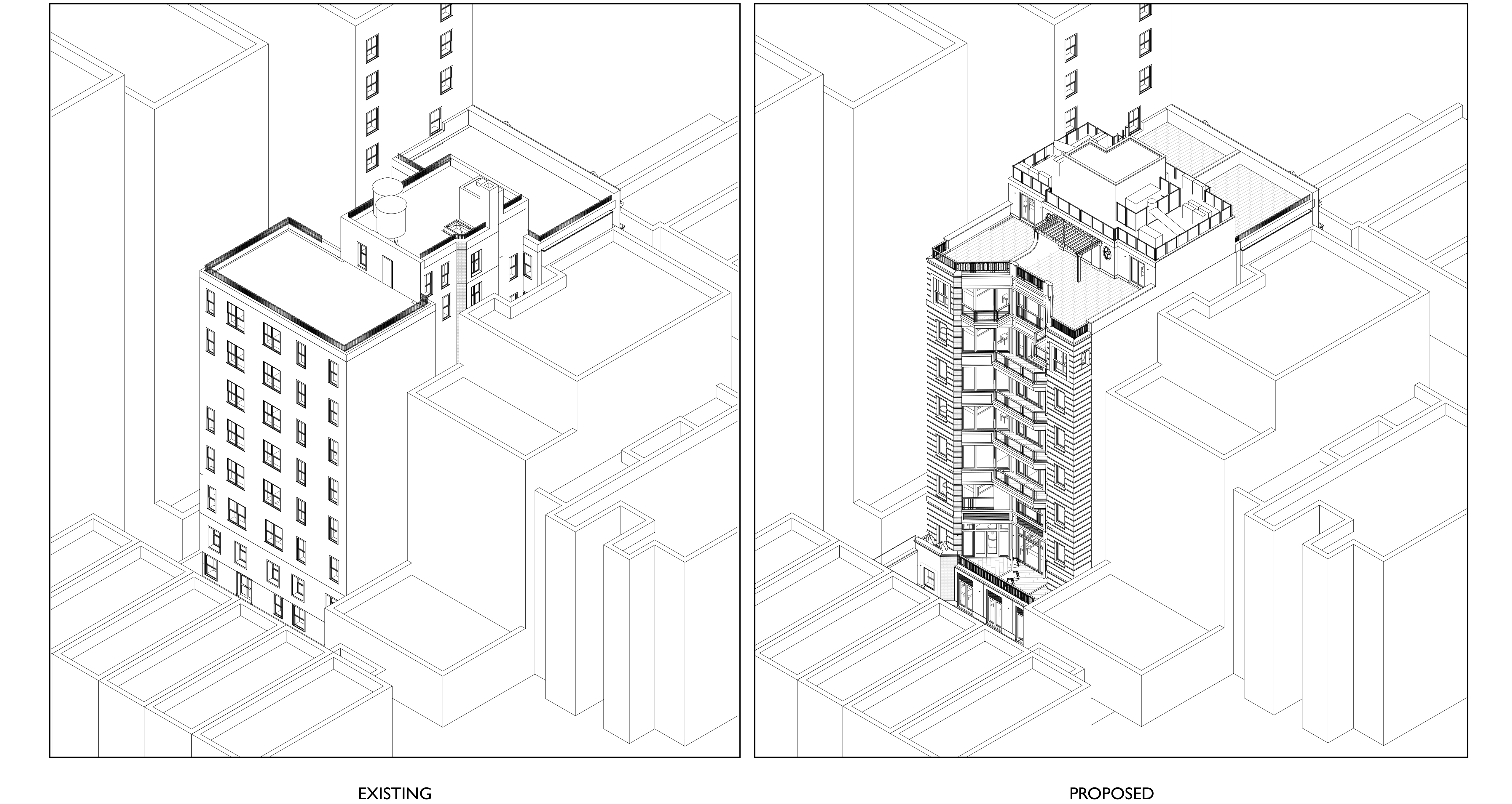 Proposed massing of 164 West 74th Street