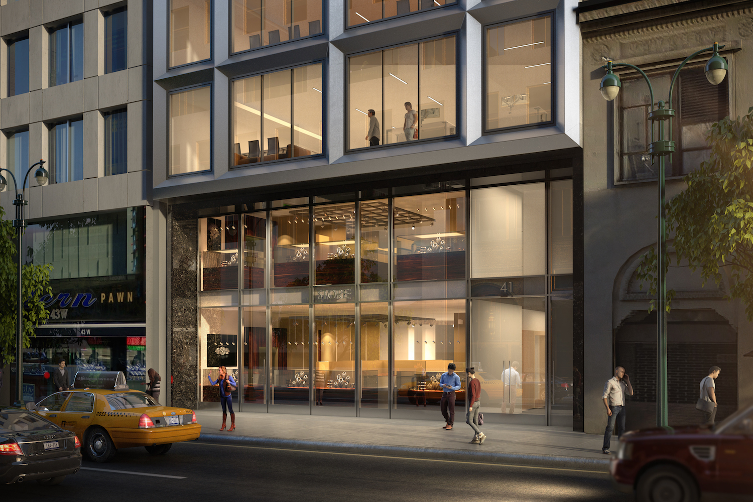 43 West 47th Street, rendering by Marin Architects