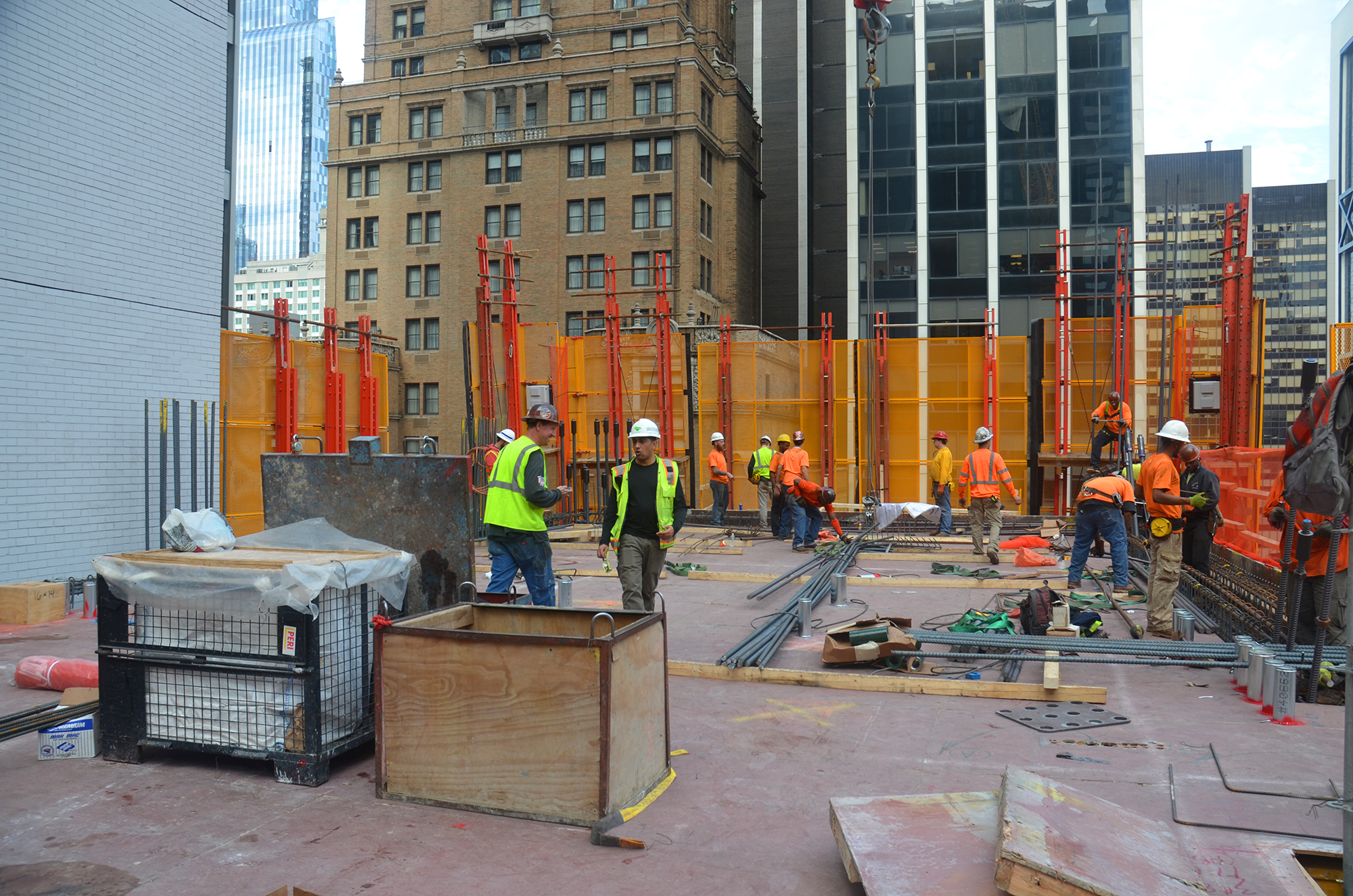 Construction cages at 53W53