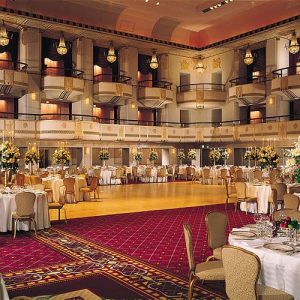 Grand ballroom at the Waldorf-Astoria Hotel. Credit: Hilton Worldwide