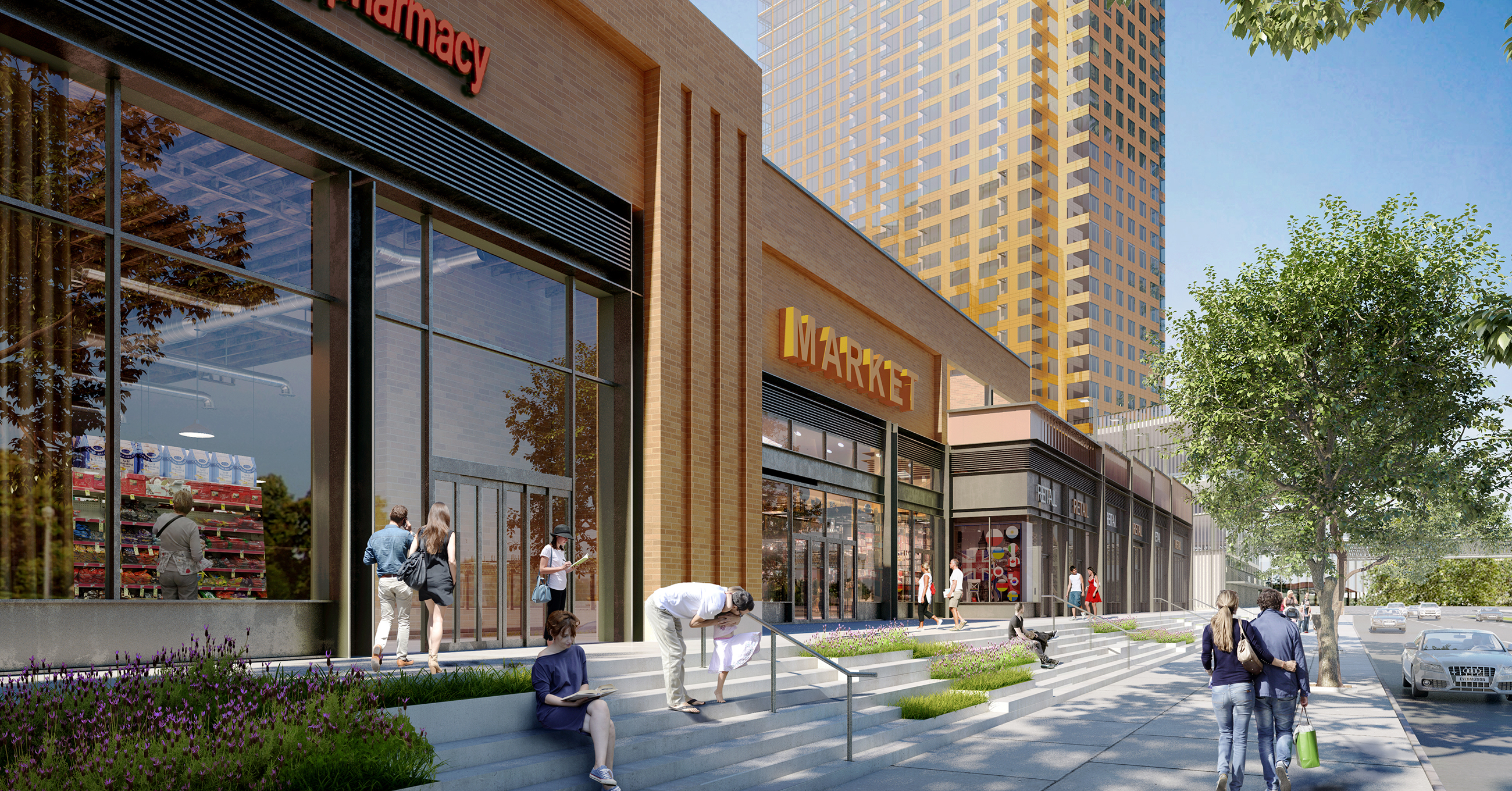 Retail for 532 Neptune Avenue. rendering by S9 Architecture