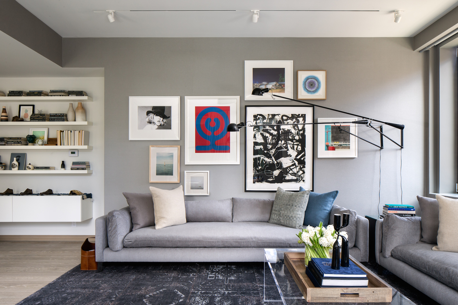 Living room in a seventh floor model unit at 88 Lexington Avenue. photo via HFZ Capital