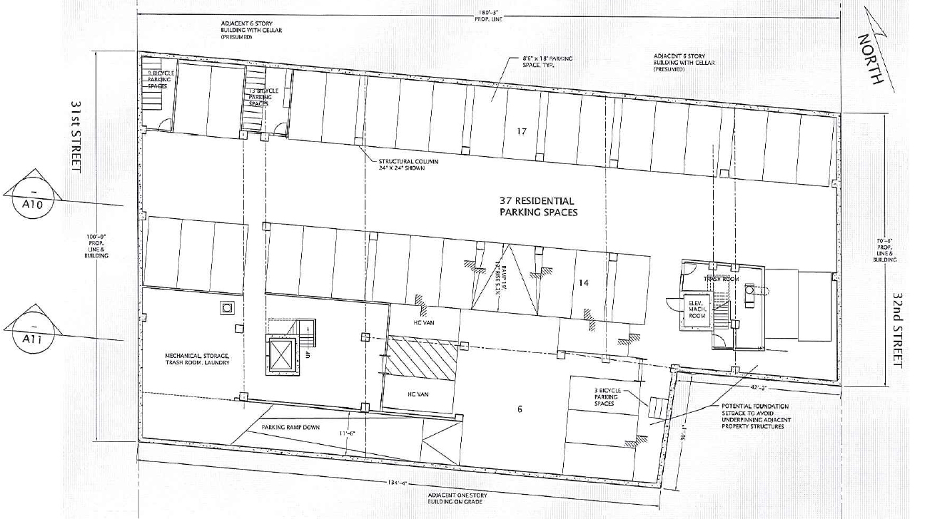 Ground floor plan. Drawing by Gilman Architects, publicly available via the Remedial Investigation Report.