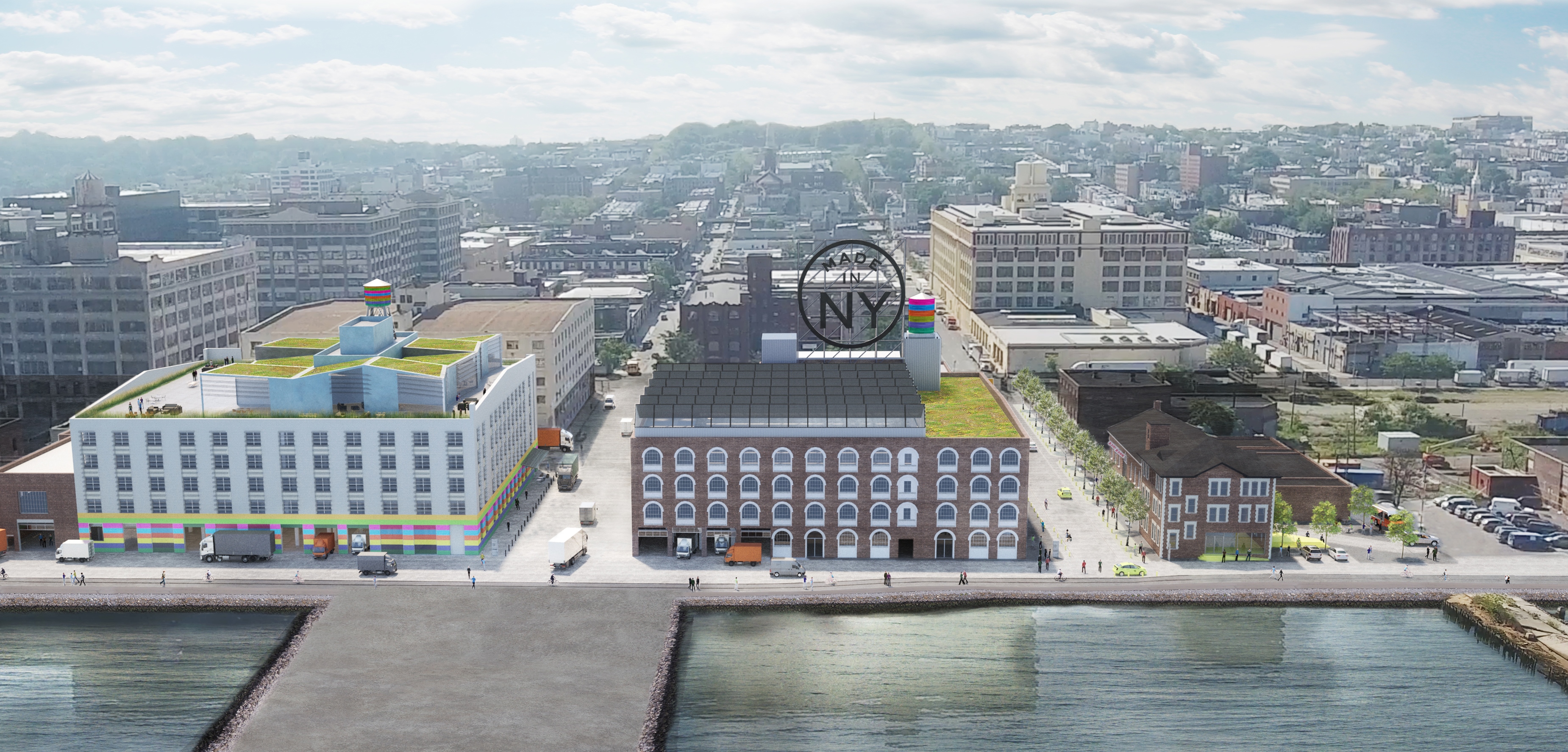 Made in New York campus at Bush Terminal. rendering via NYC Mayor's Office