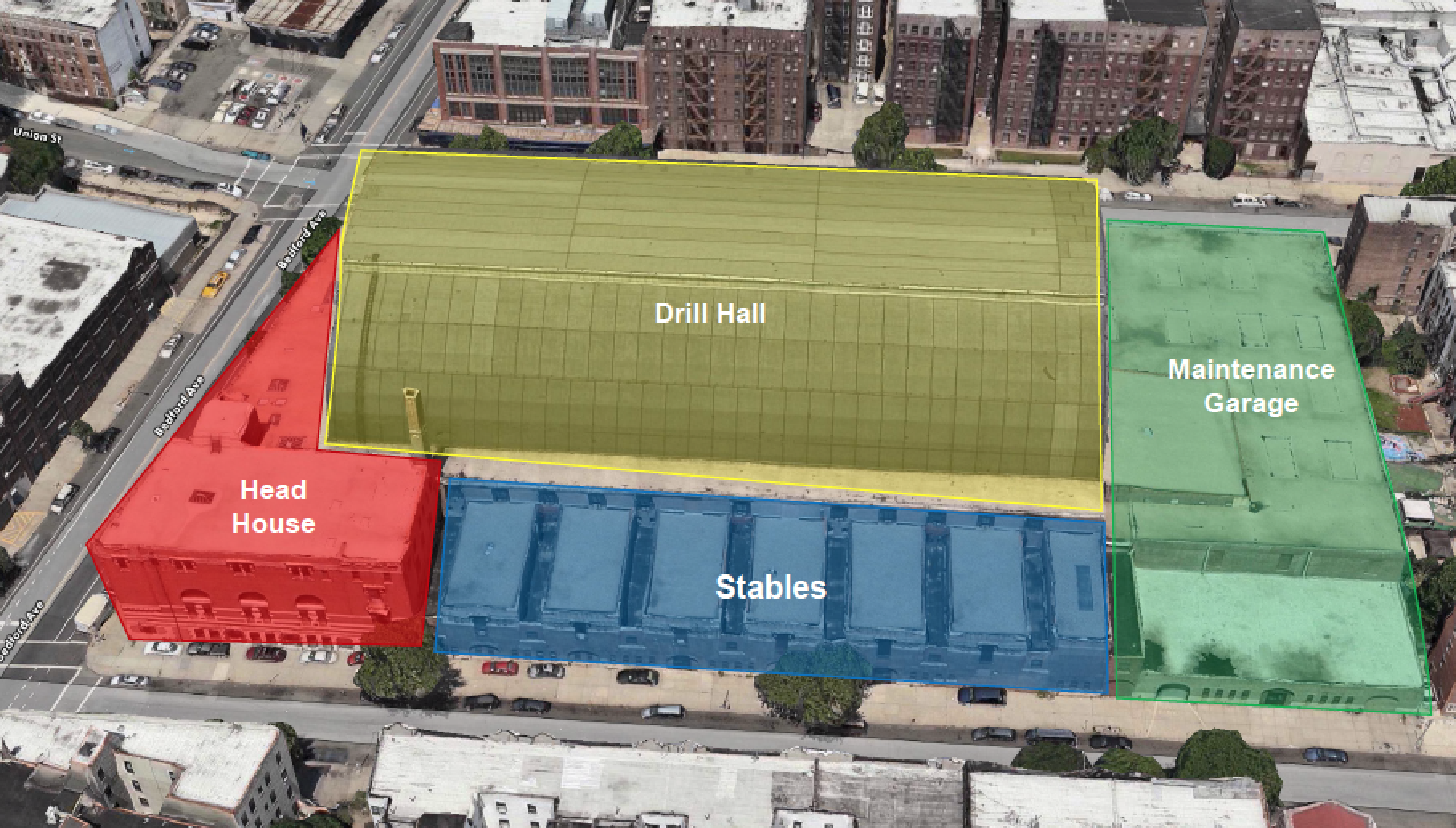 Diagram of the Bedford Union Armory via BFC Partners
