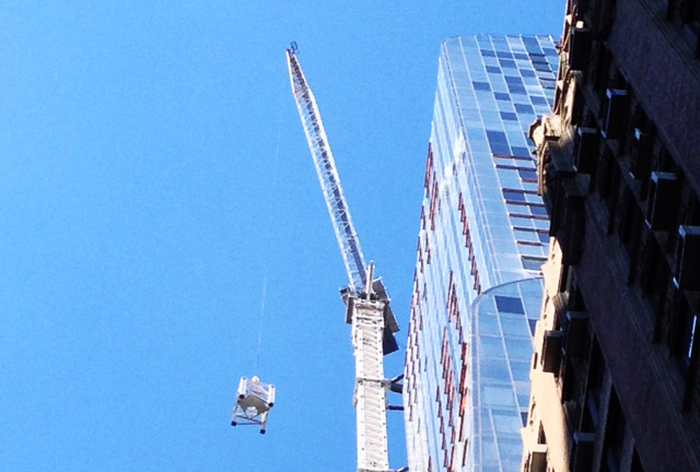 One57 Crane Descending