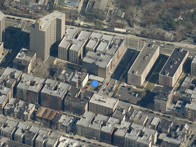 2346 Prospect Avenue, overhead shot from Bing Maps