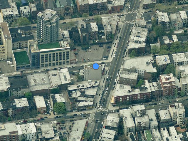 502 Waverly Avenue, overhead shot from Bing Maps