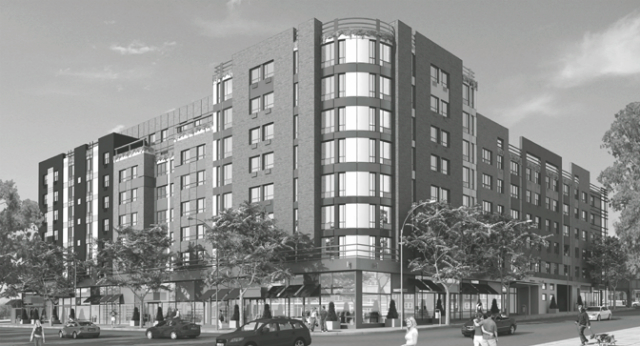 Old rendering for 1825 Boston Road, by Hugo S. Subotovsky Architects, via City Land