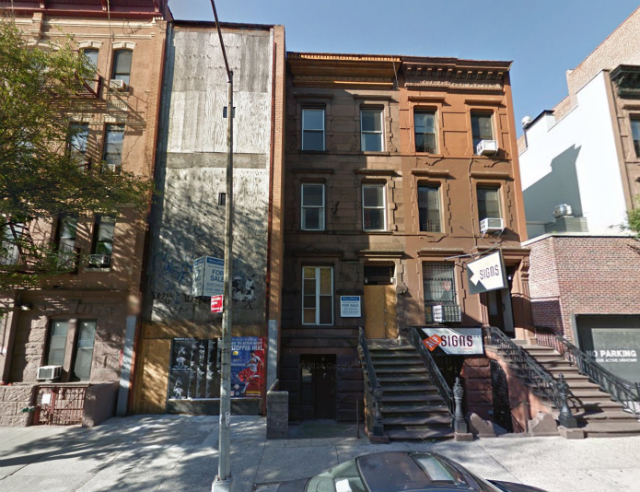 132-134 West 83rd Street (boarded up building and brownstone next door), image from Google Maps