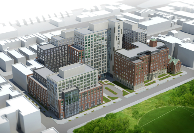 Mary Immaculate Hospital redevelopment, image by Goldstein, Hill & West