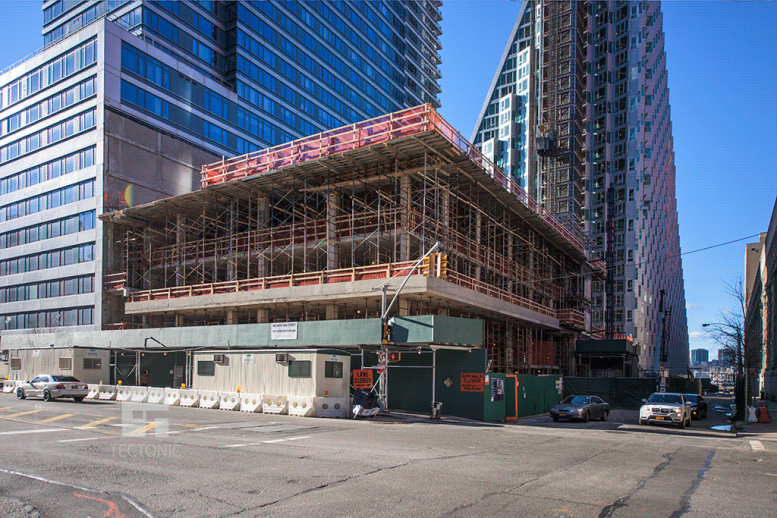 Construction at FRANK 57WEST, 600 West 58th Street. Photo by Tectonic.