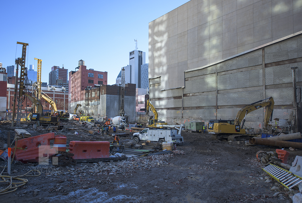 Work at 606 West 57th Street. Photo by Tectonic.