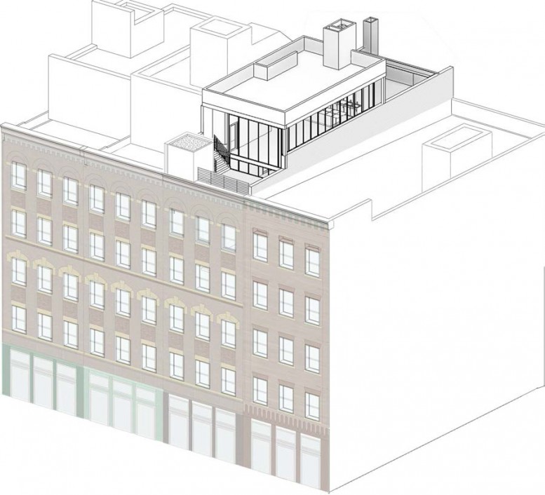 Proposed rooftop addition at 13 Jay Street