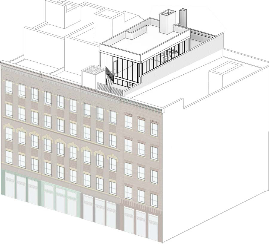Proposed rooftop addition at 13 Jay Street