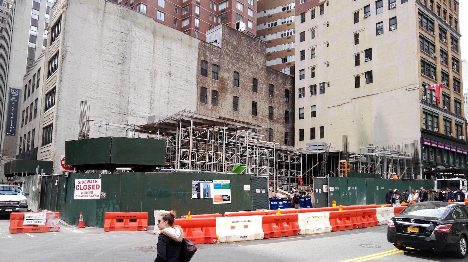 Construction at 56 Fulton Street. Photo by YIMBY reader Rich Brome
