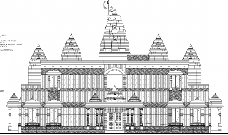hindu temple outline