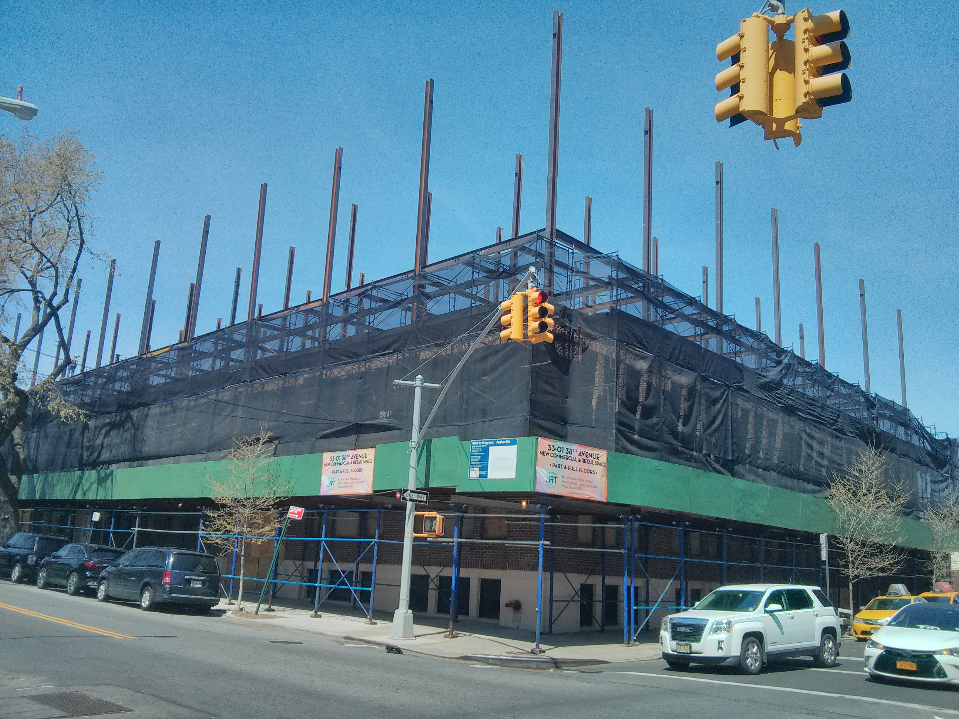Construction at 33-01 38th Avenue. Photo by YIMBY reader Bob P.