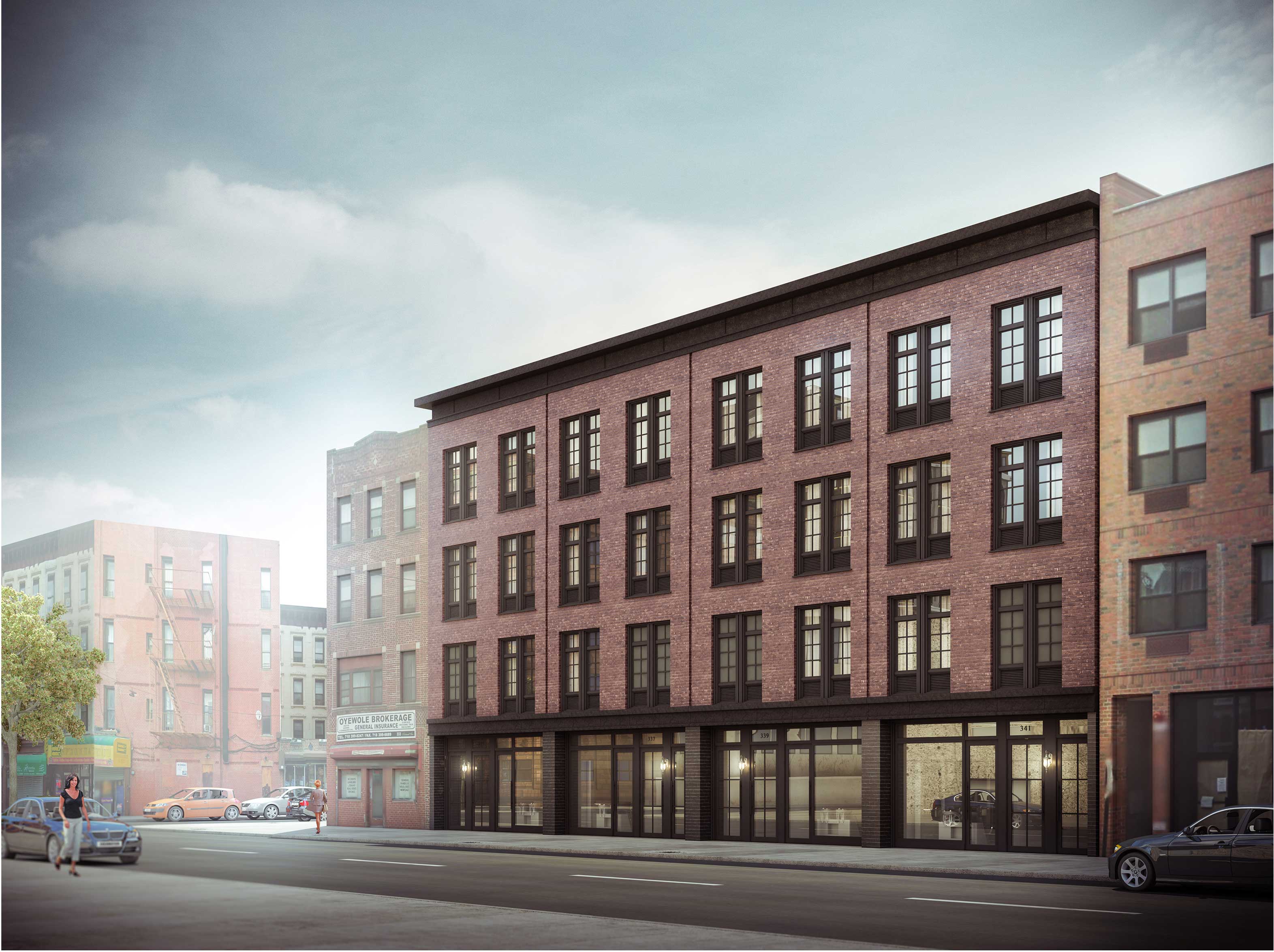 335-341 Nostrand Avenue, rendering by Issac and Stern Architects