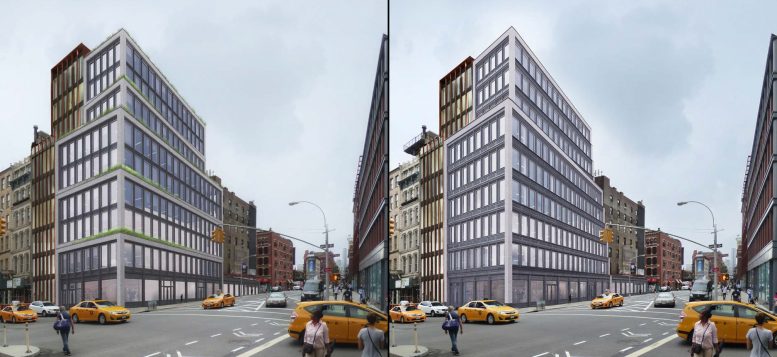 Proposals for 363 Lafayette Street, previous and revised