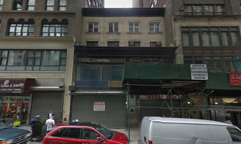 44 West 37th Street in October 2014, image via Google Maps