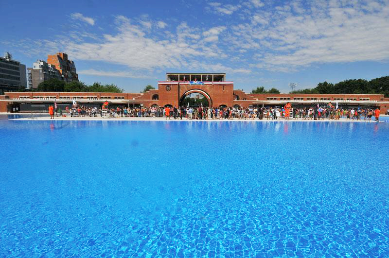 Re-opening day for the McCarren Park pool, June 28, 2012
