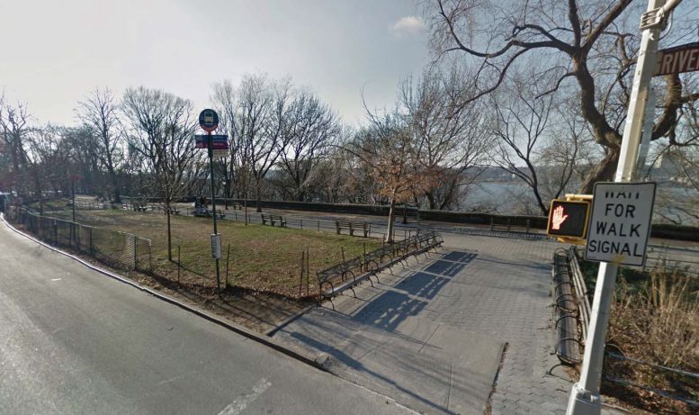 Current southbound bus stop on Riverside Drive at West 104th Street