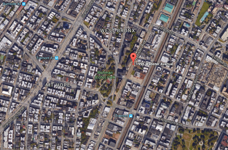 1996 Webster Avenue. Via Google Maps