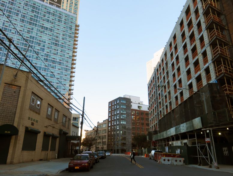 Façade in Progress at Recently Topped-Out, Nine-Story Dutch LIC at 25