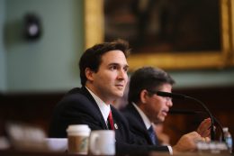Manhattan Councilman Ben Kallos testifies at a hearing in September. photo by William Alatriste for the City Council