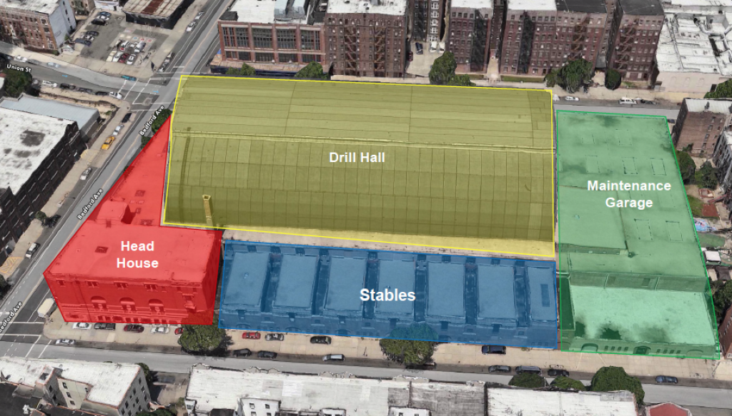 Diagram of the Bedford Union Armory via BFC Partners