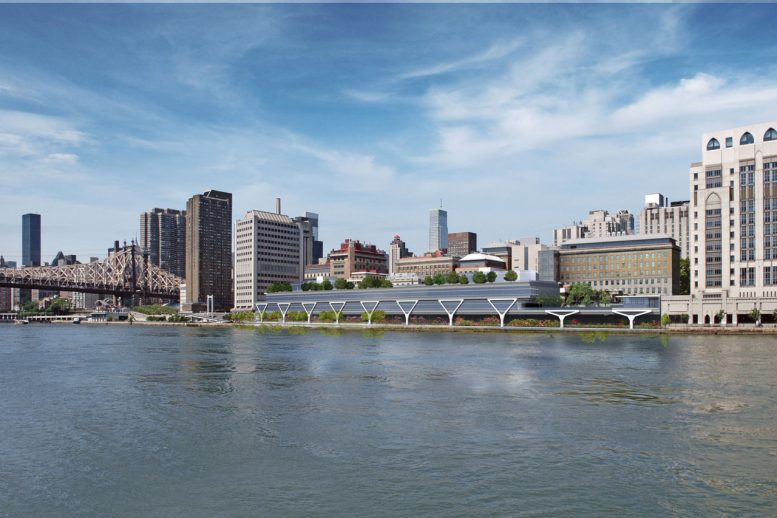 Rendering of the Rockefeller University expansion along the East River. Credit: Rockefeller University.