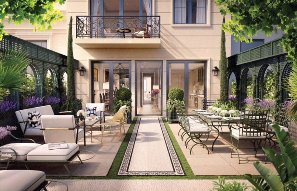 27 East 79th Street terrace, rendering by H.T.O. Architects
