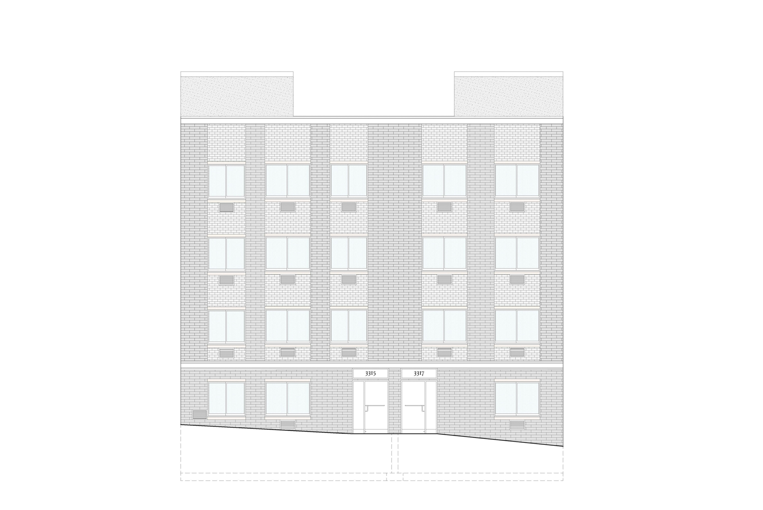 3315-3317 Parkside Avenue, rendering by Badaly Architects